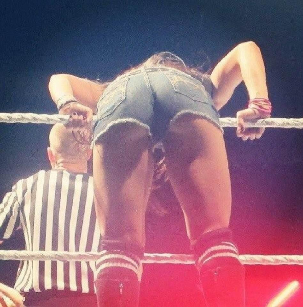 Photos: Hot Ringside Shots Of AJ Lee's Booty In Action - PWMania -  Wrestling News