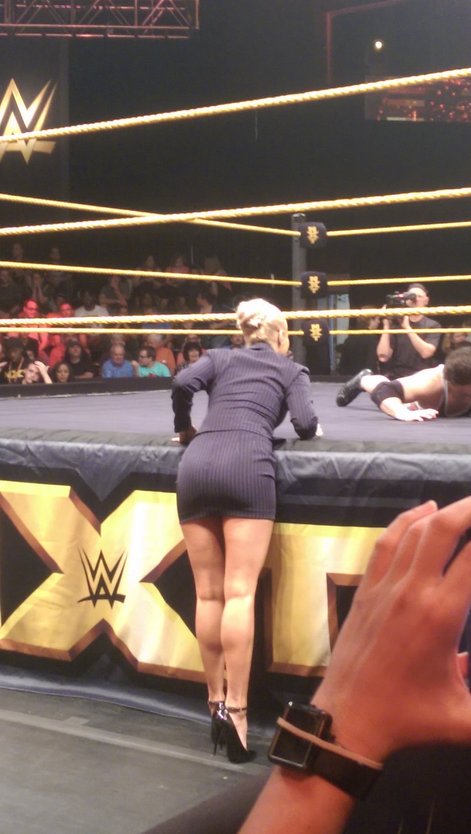 Check out these hot ringside shots of WWE Diva Lanaâ€™s booty in action.