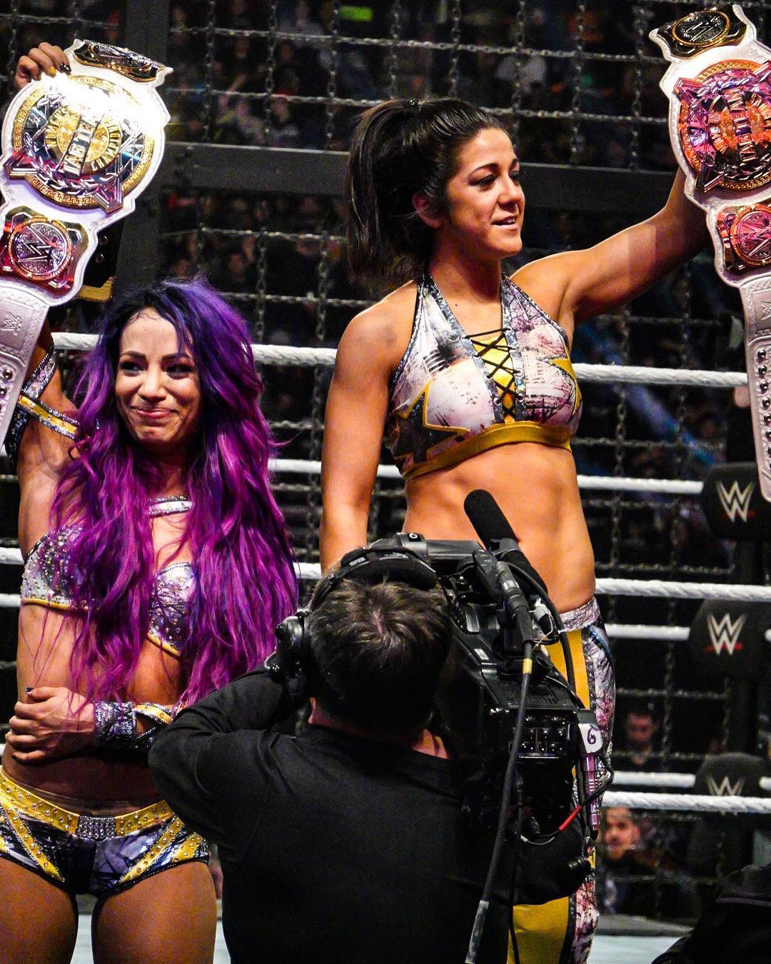Photos: Sasha Banks and Bayley With WWE Women’s Tag Team Championship.
