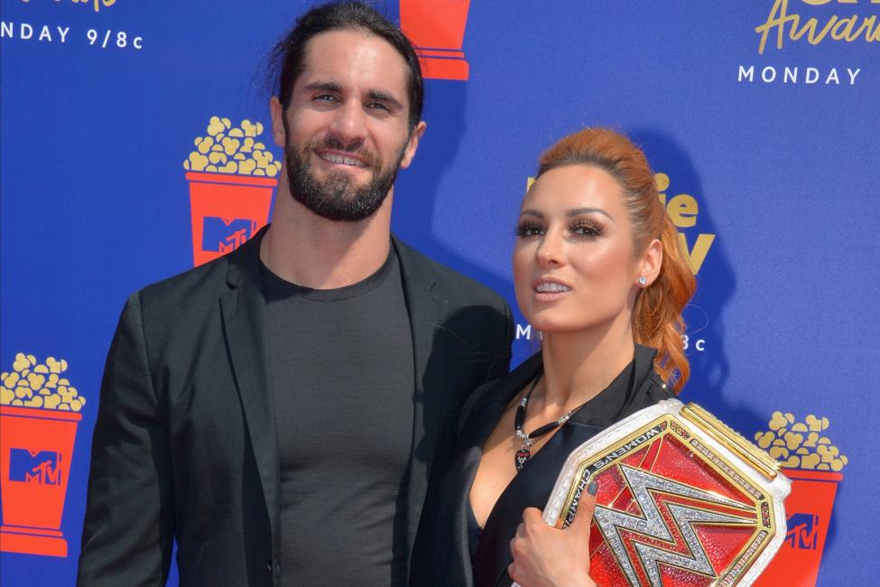 Becky Lynch shows off growing baby bump with WWE star fiance Seth