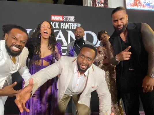 Stars at Black Panther Premiere