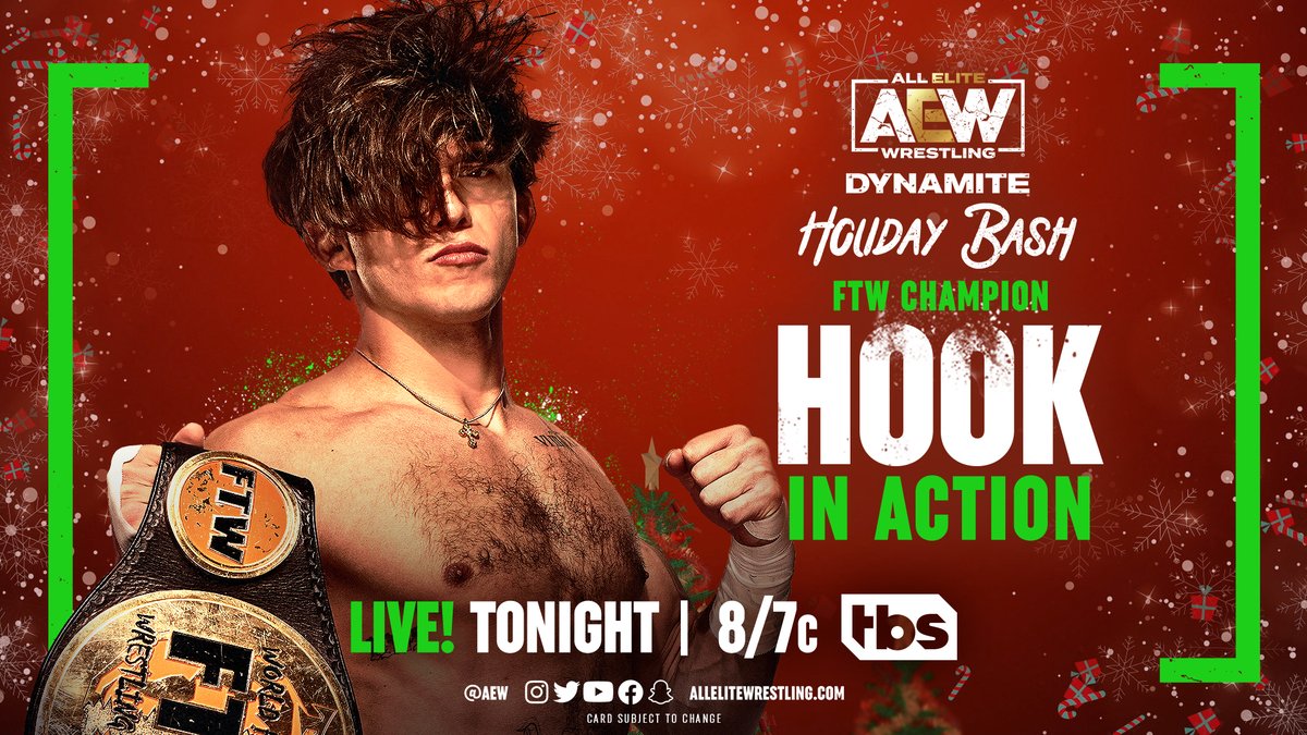 Hook's First Match On Dynamite In Several Months Announced For AEW Holiday  Bash 2022 - PWMania - Wrestling News