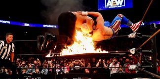 Cody Rhodes Flaming Table