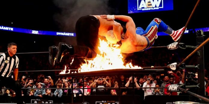 Cody Rhodes Flaming Table