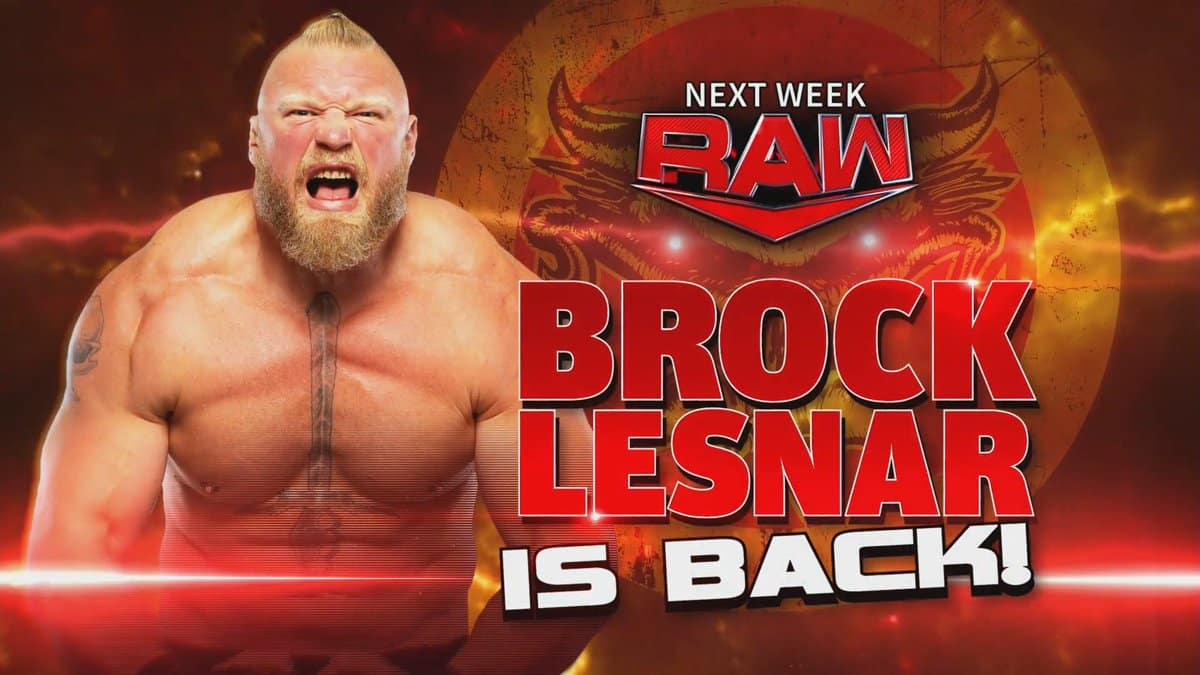 Brock Lesnar Announced For Next Week’s WWE RAW PWMania Wrestling News