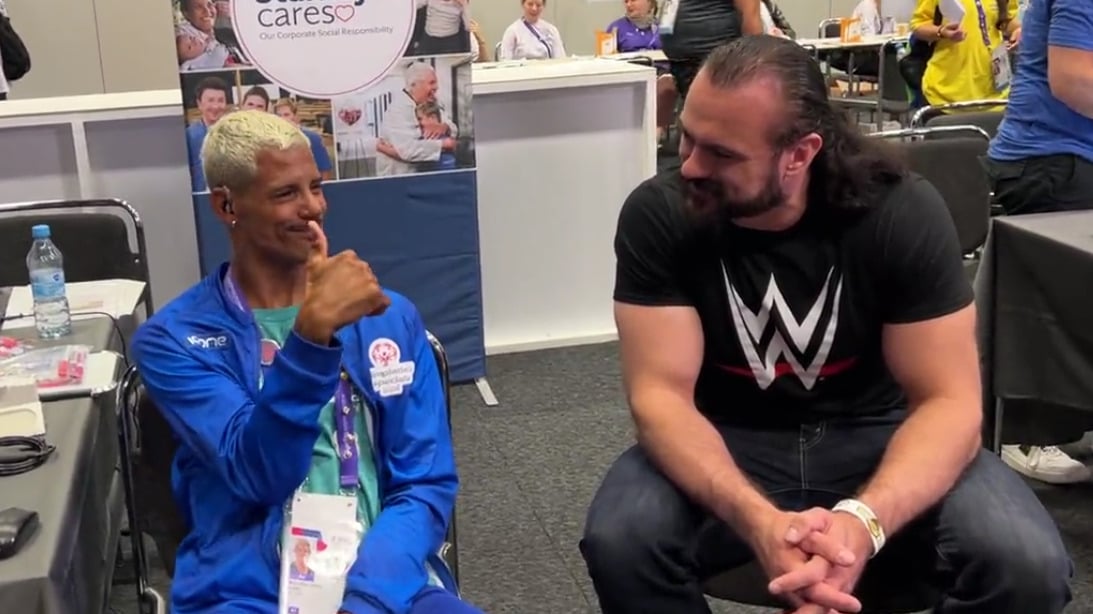 Touching Footage Of Drew McIntyre As Global Ambassador At 2023 Special