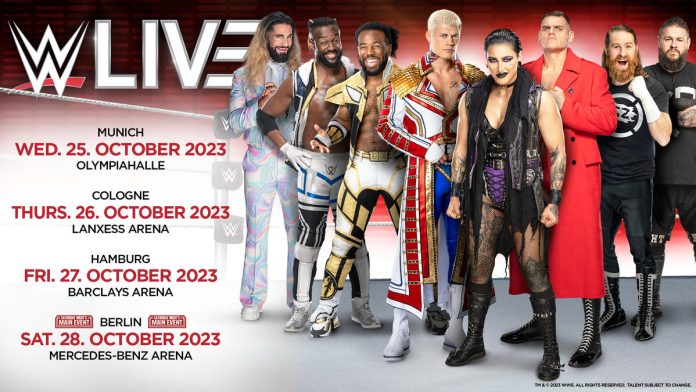 wwe live tour 2023 deutschland