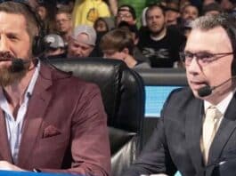 Wade Barrett and Michael Cole