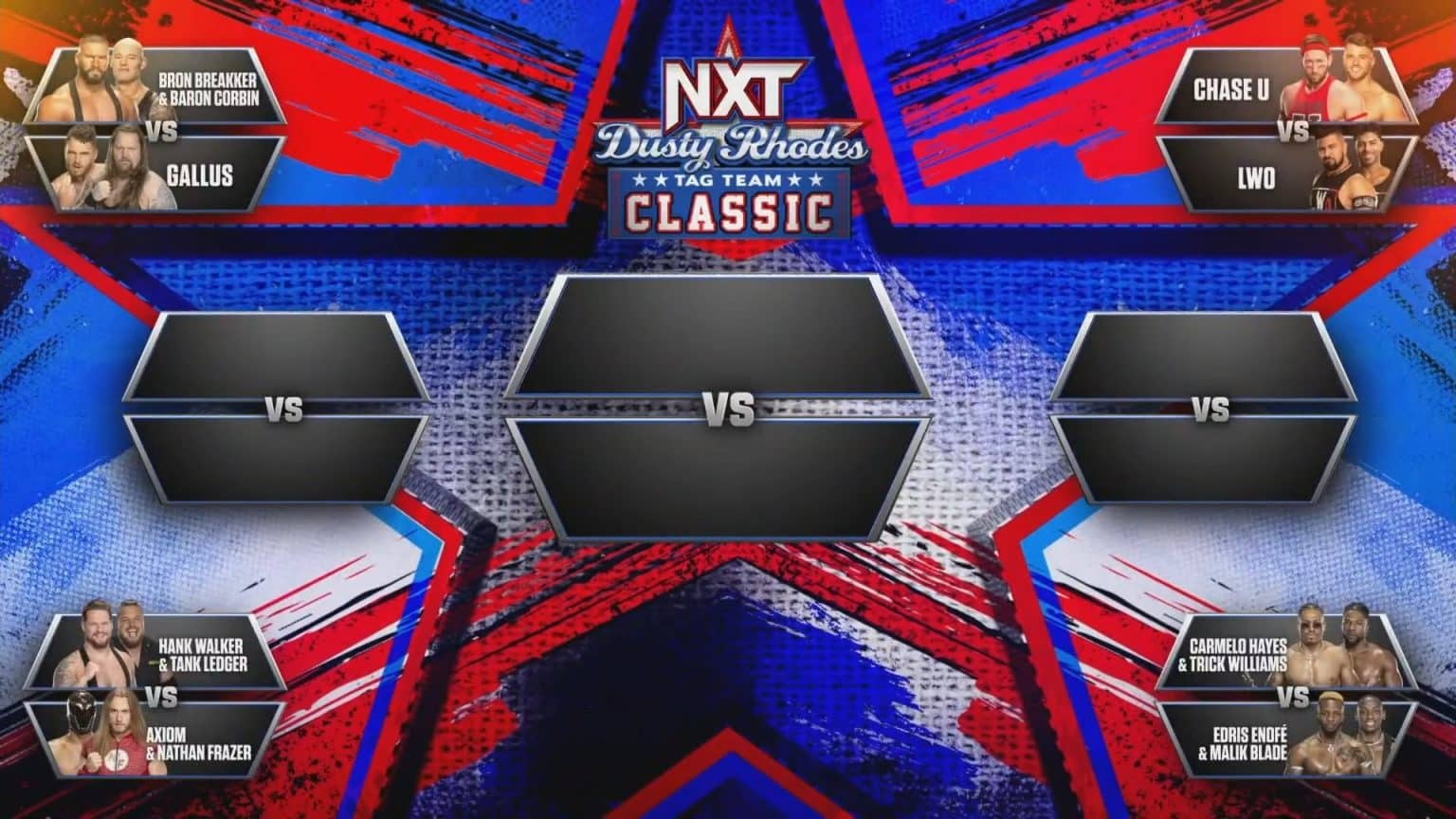 Photo Opening Brackets For This Year’s NXT Dusty Classic Tournament