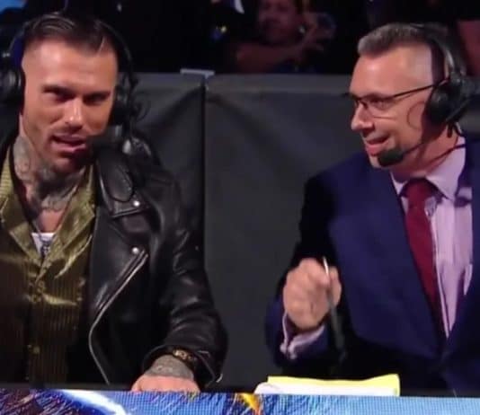 Corey Graves and Michael Cole on WWE commentary