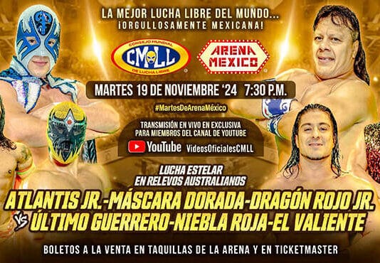 CMLL Martes de Arena Mexico Results – November 19, 2024