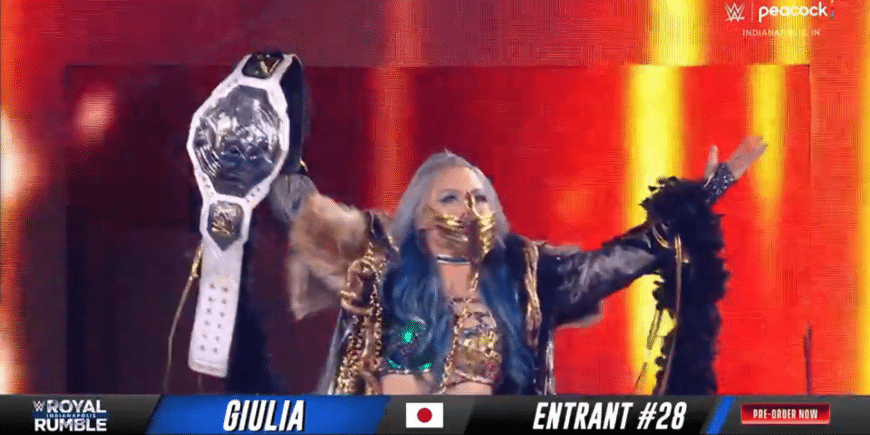 Giulia Reacts To Royal Rumble Debut PWMania Wrestling News Giulia RR