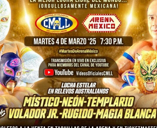 CMLL Martes de Arena Mexico Results – March 4, 2025