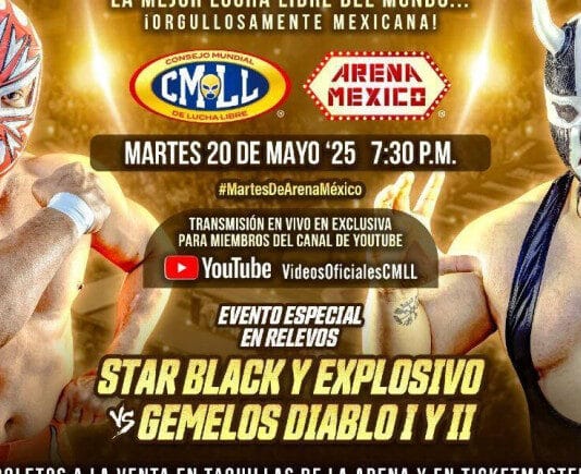 CMLL Martes de Arena Mexico Results – May 20, 2025