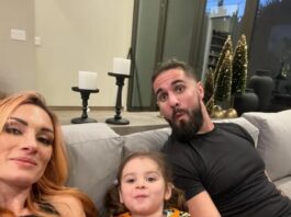 Becky Lynch and Seth Rollins
