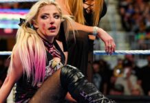 Alexa Bliss in the ring following her match with Roxanne Perez on WWE SmackDown