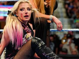 Alexa Bliss in the ring following her match with Roxanne Perez on WWE SmackDown