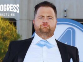 Paul Walter Hauser wears PROGRESS Proteus World Championship at Fantastic Four premiere
