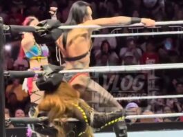 Rhea Ripley & IYO SKY Deliver “Double Stink Face” To Nia Jax At WWE Live Event