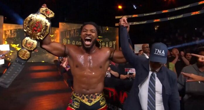 williams-slam Trick Williams celebrating his victory at TNA Slammiversay.