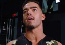 Austin Theory backstage in WWE