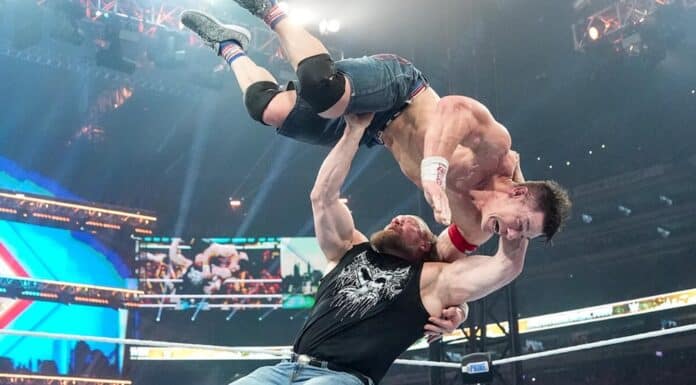 Brock Lesnar F5's John Cena Brock Lesnar F5's John Cena