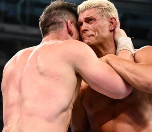 John Cena and Cody Rhodes at WWE SummerSlam 2025