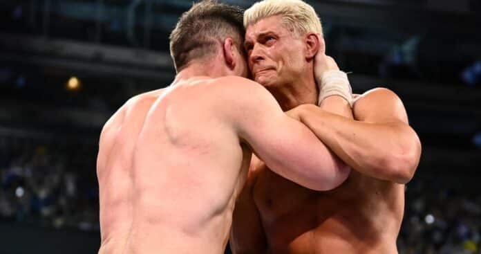 John Cena and Cody Rhodes John Cena and Cody Rhodes at WWE SummerSlam 2025