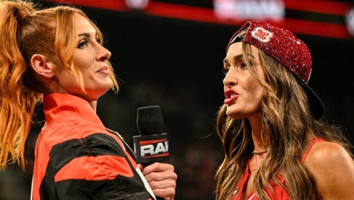 Becky Lynch and Nikki Bella on WWE RAW