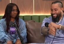 Naomi and Jimmy Uso on the “What’s Your Story with Stephanie McMahon” podcast