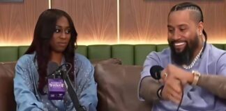 Naomi and Jimmy Uso on the “What’s Your Story with Stephanie McMahon” podcast