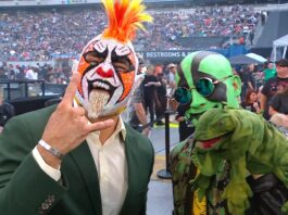 Psycho Clown and Mr. Iguana at WWE SummerSlam 2025