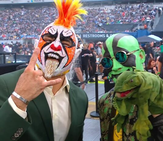 Psycho Clown and Mr. Iguana at WWE SummerSlam 2025
