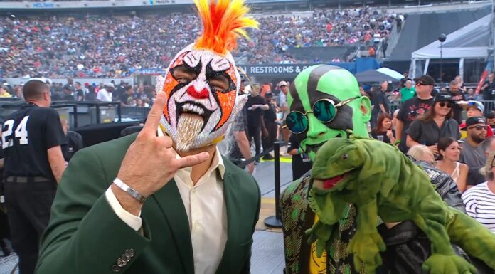 Psycho Clown and Mr. Iguana at WWE SummerSlam 2025