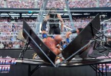 WWE Tag Team Champions The Wyatt Sicks, Fraxiom, Motor City Machine Guns, The Street Profits, #DIY and Andrade & Rey Fenix clash for the title in a shocking Tables, Ladders and Chairs Match.
