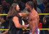 AJ Styles and Leon Slater at Slammiversay