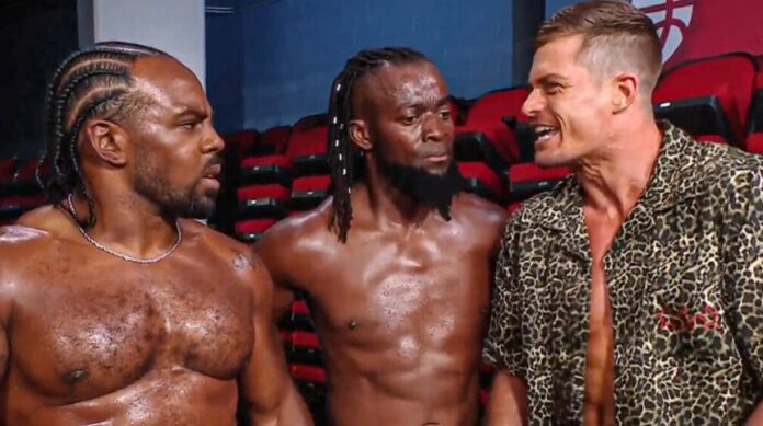 The New Day and Grayson Waller in WWE