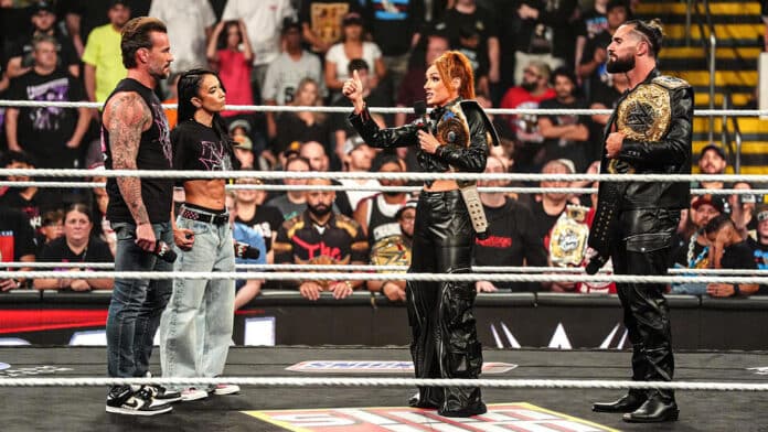 CM Punk, AJ Lee, Seth Rollins, Becky Lynch