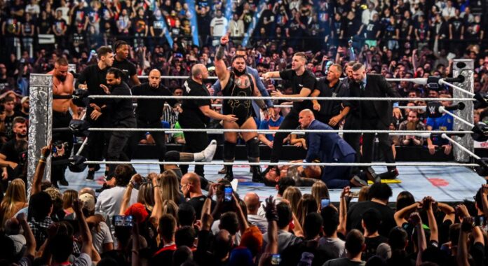Bronson Reed Roman Reigns - Bronson Reed aftermath at WWE Clash in Paris