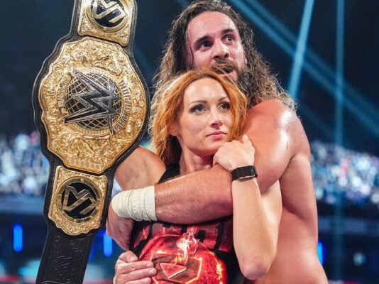 Seth Rollins and Becky Lynch