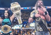 Stephanie Vaquer and Seth Rollins