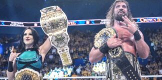 Stephanie Vaquer and Seth Rollins