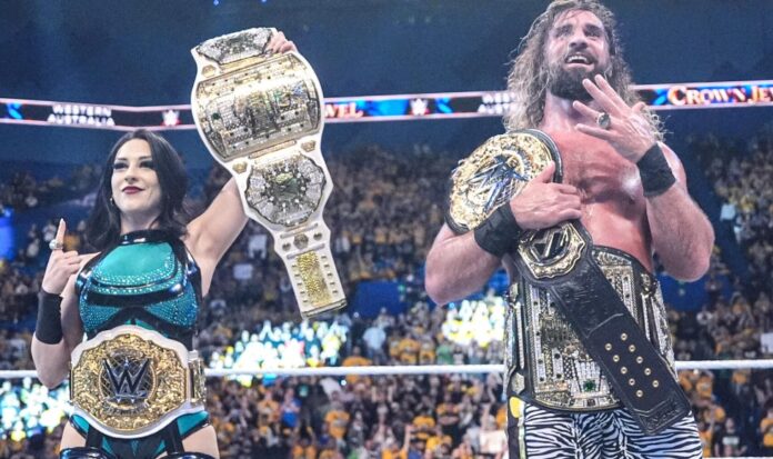 Stephanie Vaquer and Seth Rollins