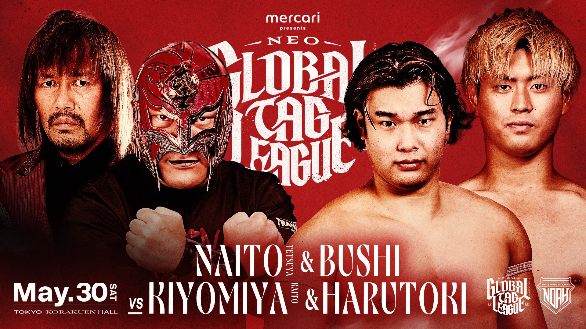 Pro Wrestling Noah Global Tag League Night 4 Results - May 30, 2026