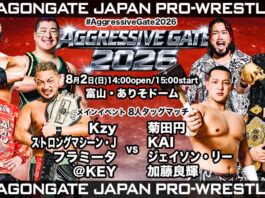 Dragon Gate Aggressive Gate Night 12 Results – August 2, 2026 Dragon Gate Aggressive Gate