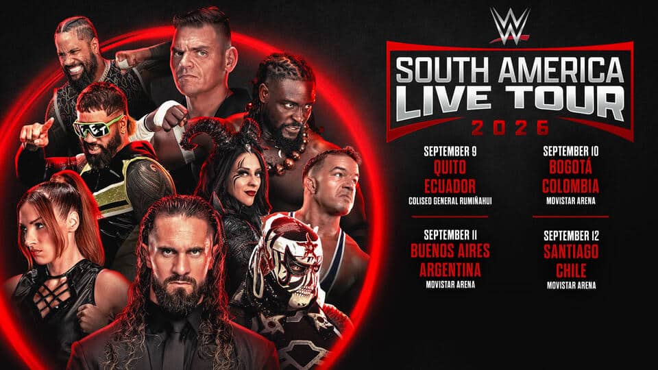 WWE South America Live Tour Event Results From Bogota, Columbia 9/10/2026