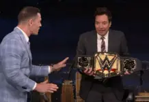 John Cena Gifts Jimmy Fallon Custom WWE Championship Belt On The Tonight Show John Cena - Jimmy Fallon
